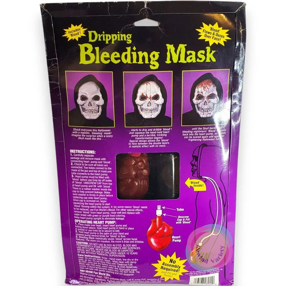 Vintage Fun World Bleeding Mask New In Package